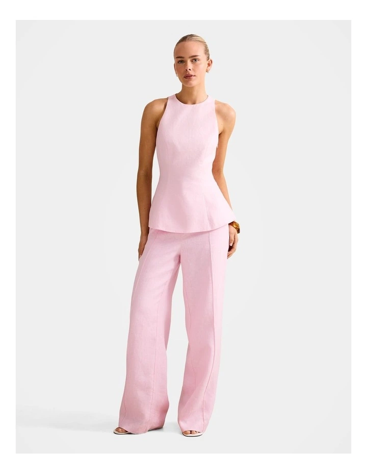 Liliana Linen Top in Pink image 5