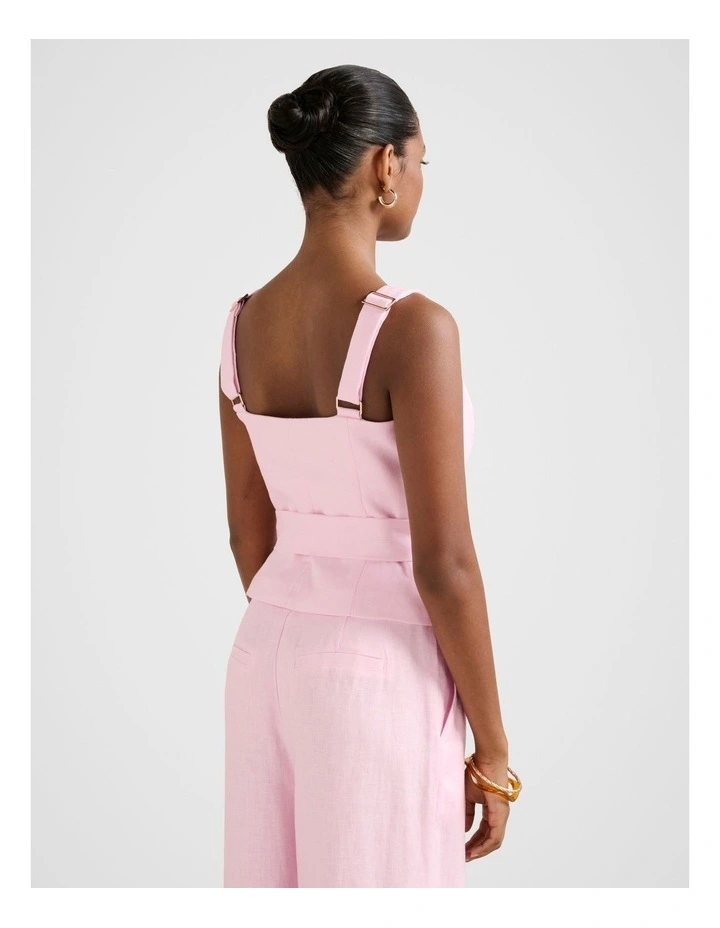 Emmy Tie Up Top in Pink image 2