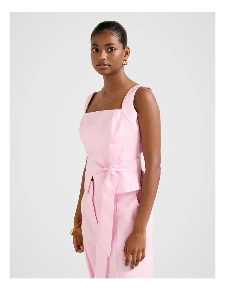 Emmy Tie Up Top in Pink image 3