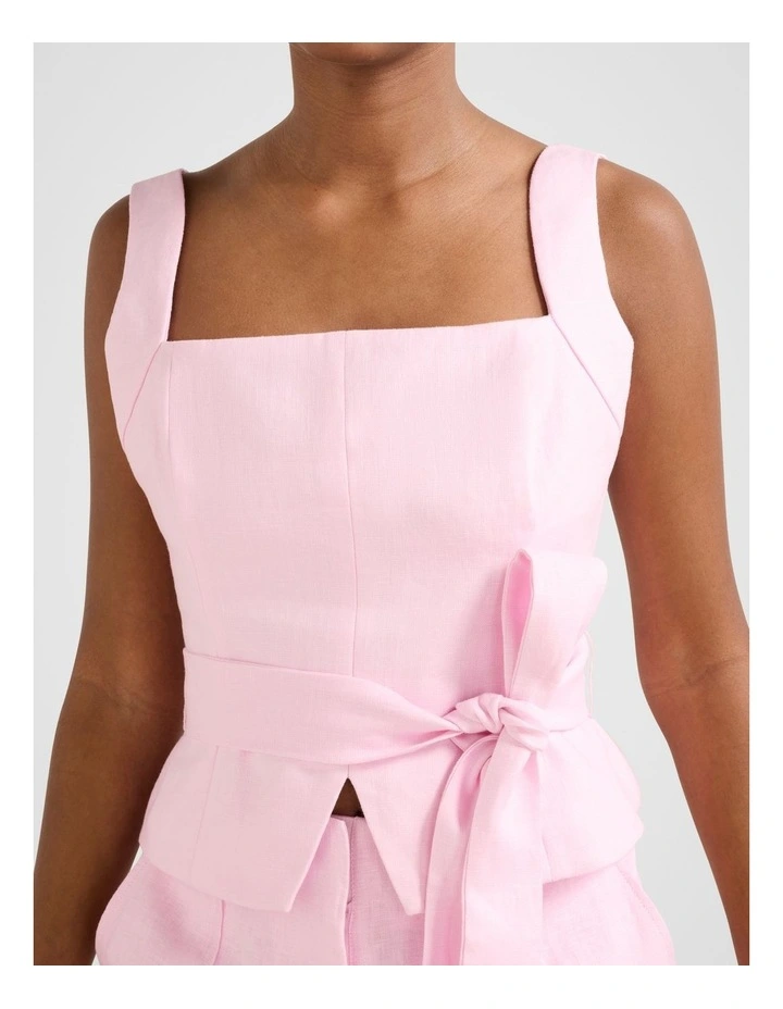 Emmy Tie Up Top in Pink image 4