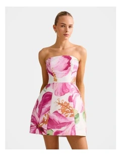 Aisling Strapless Mini Dress in Multi