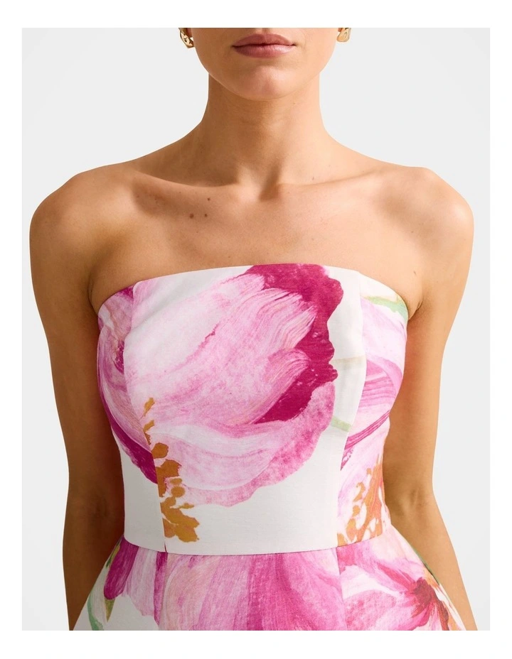 Aisling Strapless Mini Dress in Multi image 4