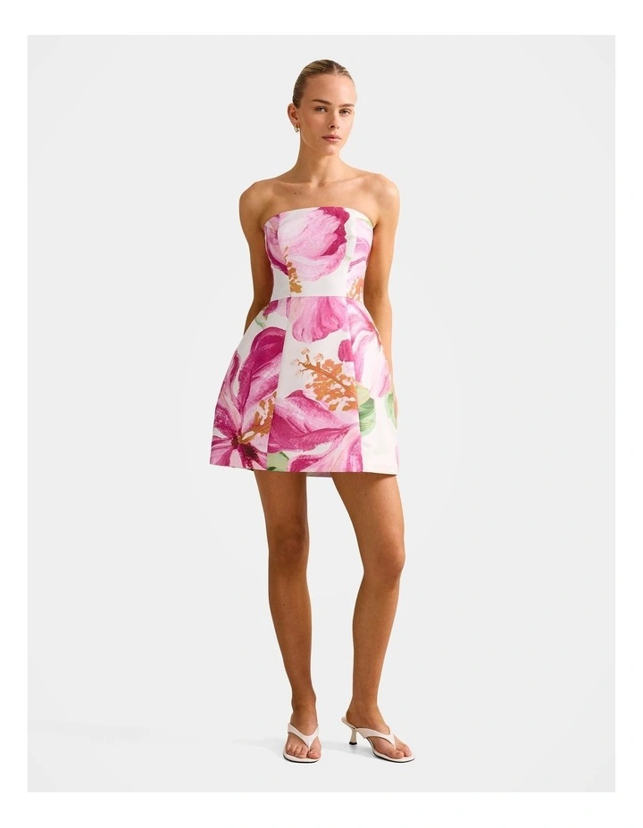 Aisling Strapless Mini Dress in Multi image 5