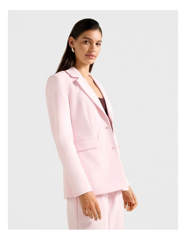 Haisley Nipped Waist Blazer in Pink image 3
