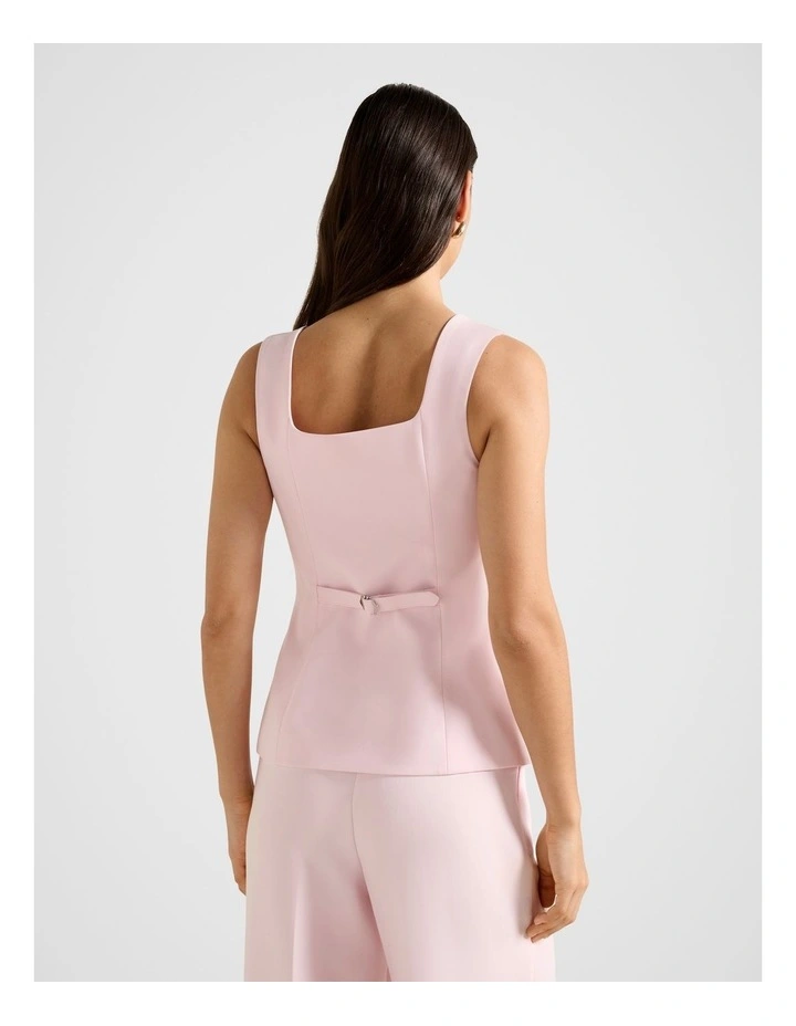 Haisley Square Neck Waistcoat in Pink image 2