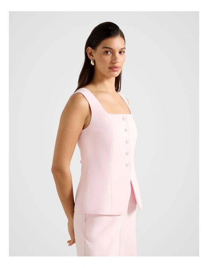 Haisley Square Neck Waistcoat in Pink image 3
