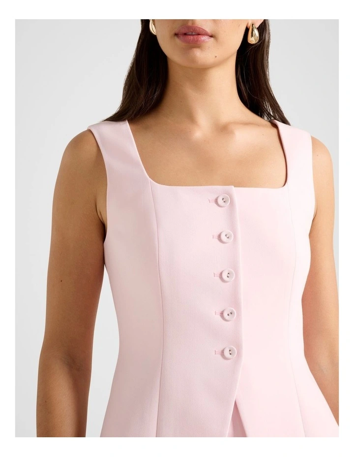 Haisley Square Neck Waistcoat in Pink image 4