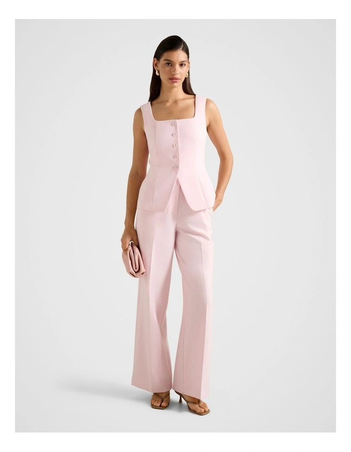 Haisley Square Neck Waistcoat in Pink image 5