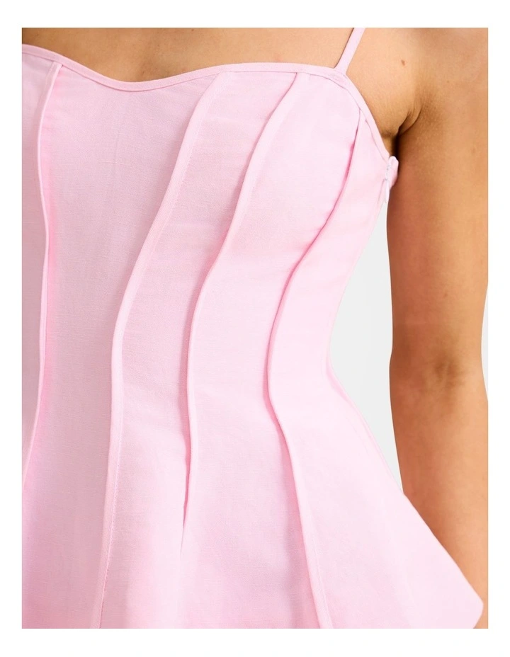 Caitlin Peplum Top in Pink image 4