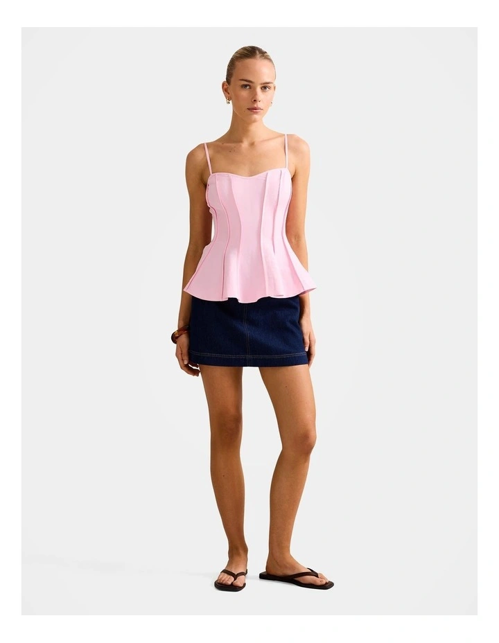 Caitlin Peplum Top in Pink image 5