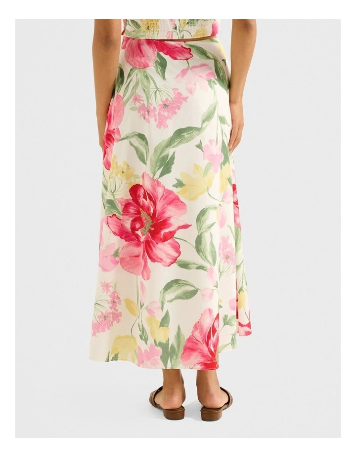Talia Printed Midi Skirt in Multi image 2