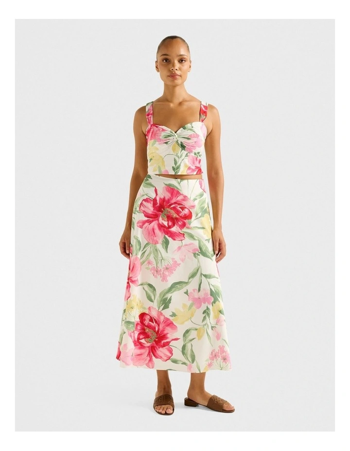 Talia Printed Midi Skirt in Multi image 5