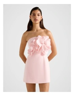Tessa Flower Mini Dress in Pink