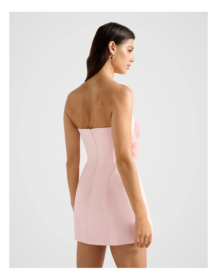 Tessa Flower Mini Dress in Pink image 2