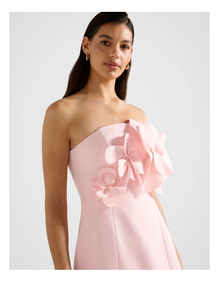 Tessa Flower Mini Dress in Pink image 4