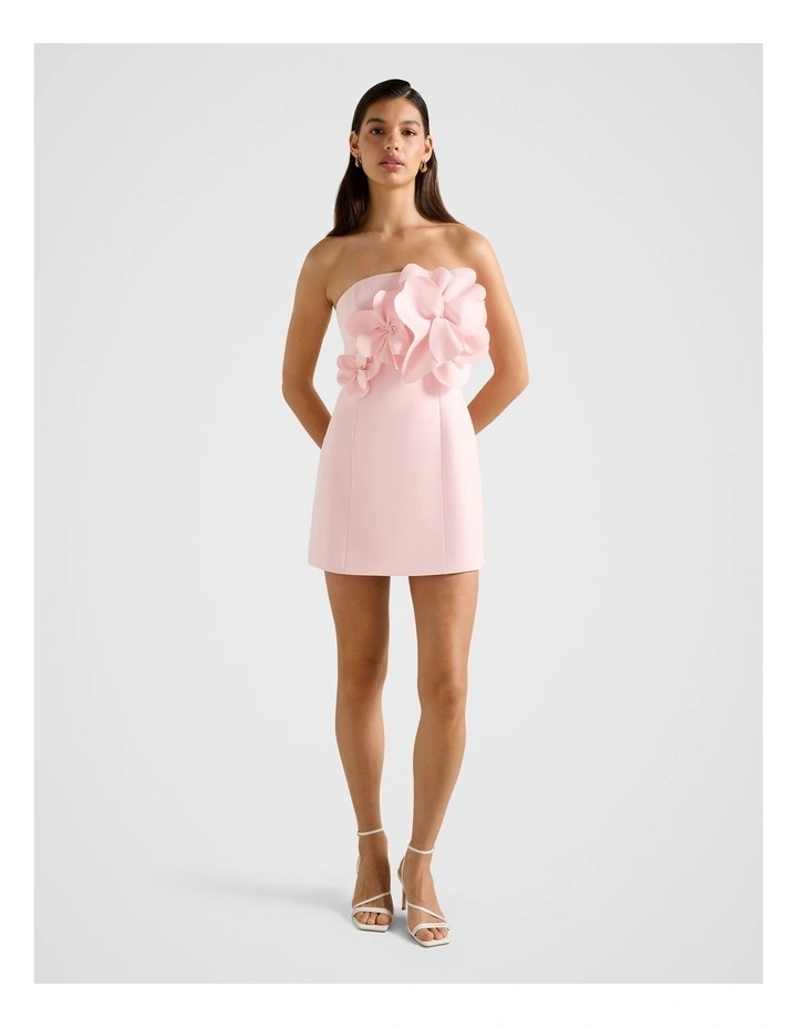 Tessa Flower Mini Dress in Pink image 5