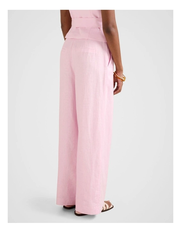 Posey Linen Wide Leg Pants in Pink image 2