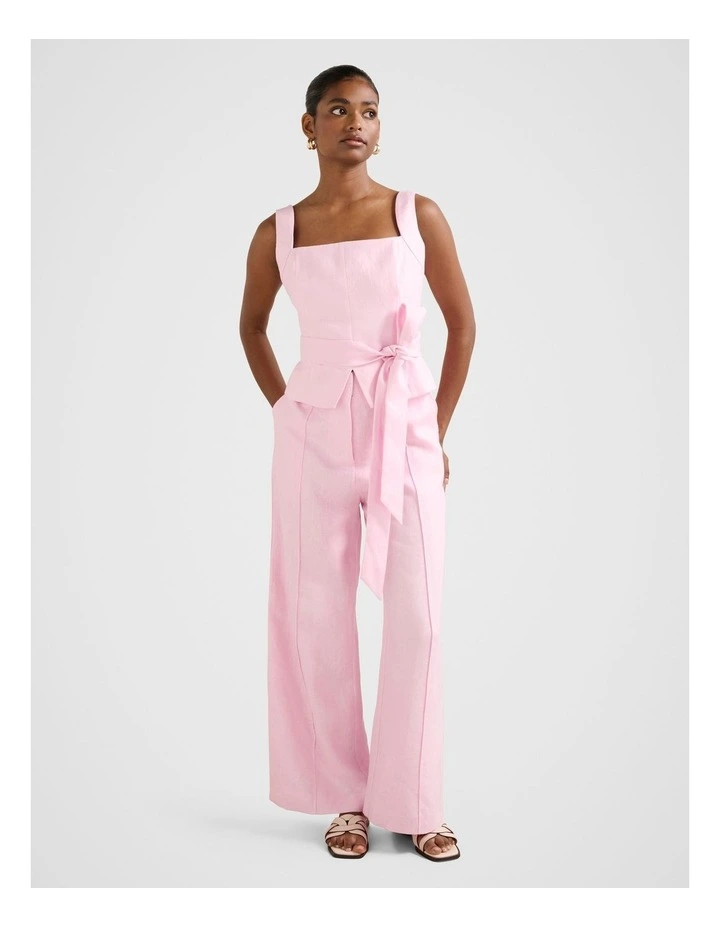 Posey Linen Wide Leg Pants in Pink image 5