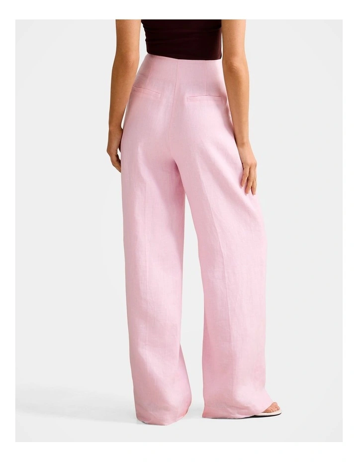 Posey Linen Wide Leg Pants in Pink image 2