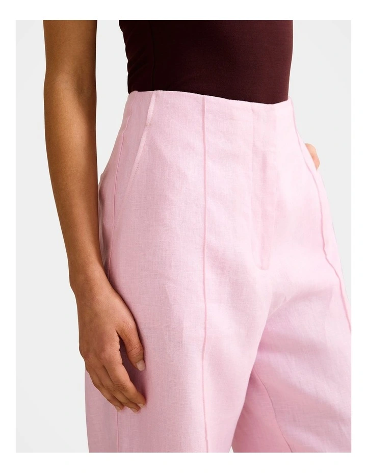 Posey Linen Wide Leg Pants in Pink image 4
