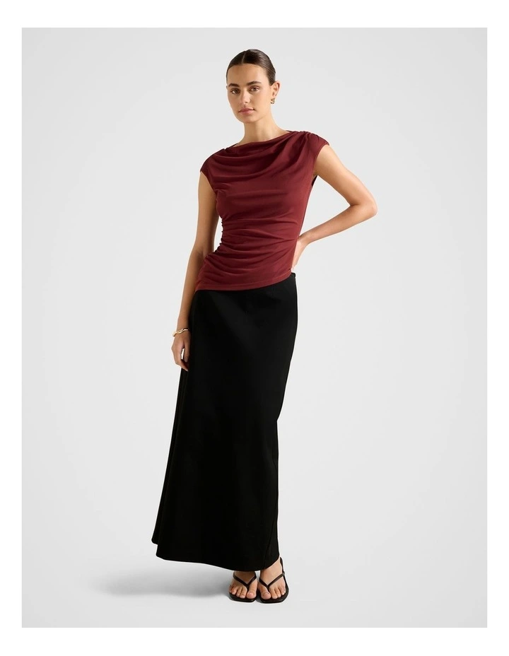 Tilda Mesh Asymmetric Top in Brown image 5