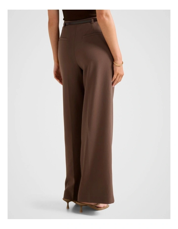 Chantelle Belted Wide Leg Pants in Brown image 2