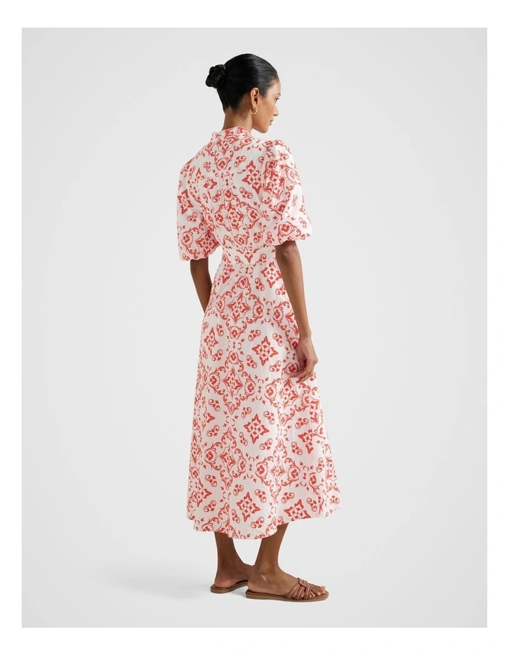 Rhiannon Broderie Midi Dress in Multi image 2