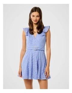Sinead Lace Mini Dress in Blue