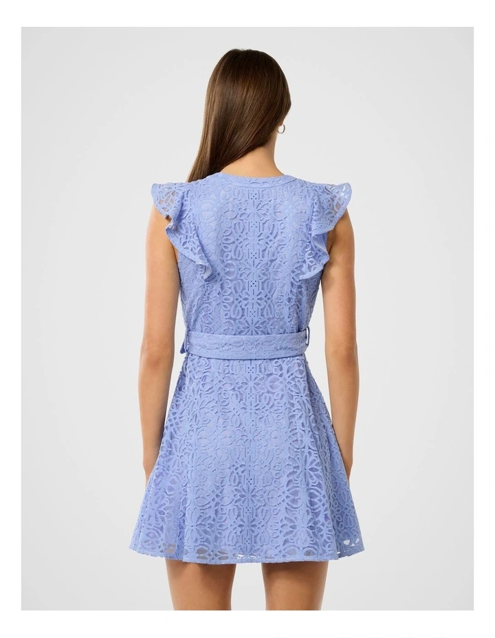 Sinead Lace Mini Dress in Blue image 2