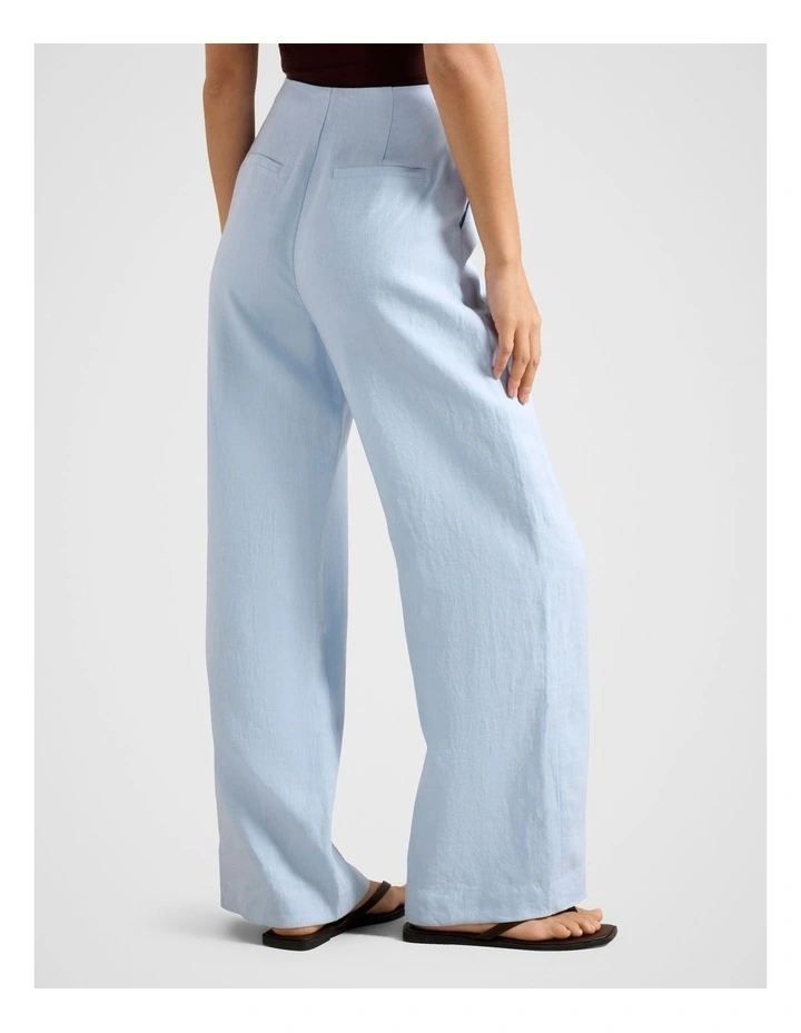 Posey Linen Wide Leg Pants in Blue image 2