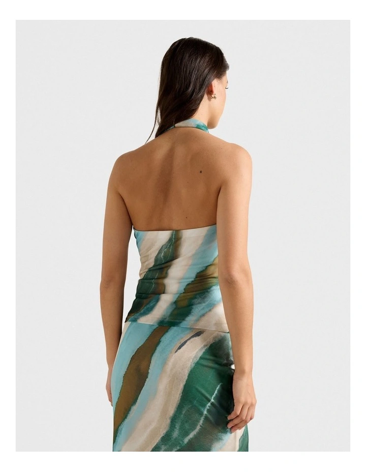 Della Halter Neck Top in Multi image 2