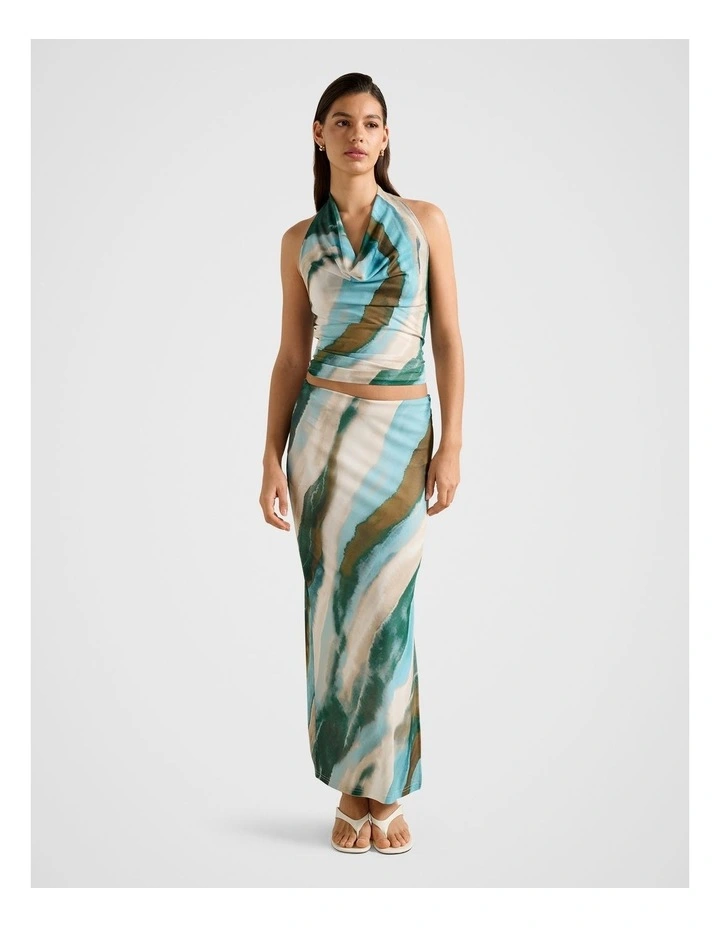 Della Halter Neck Top in Multi image 5
