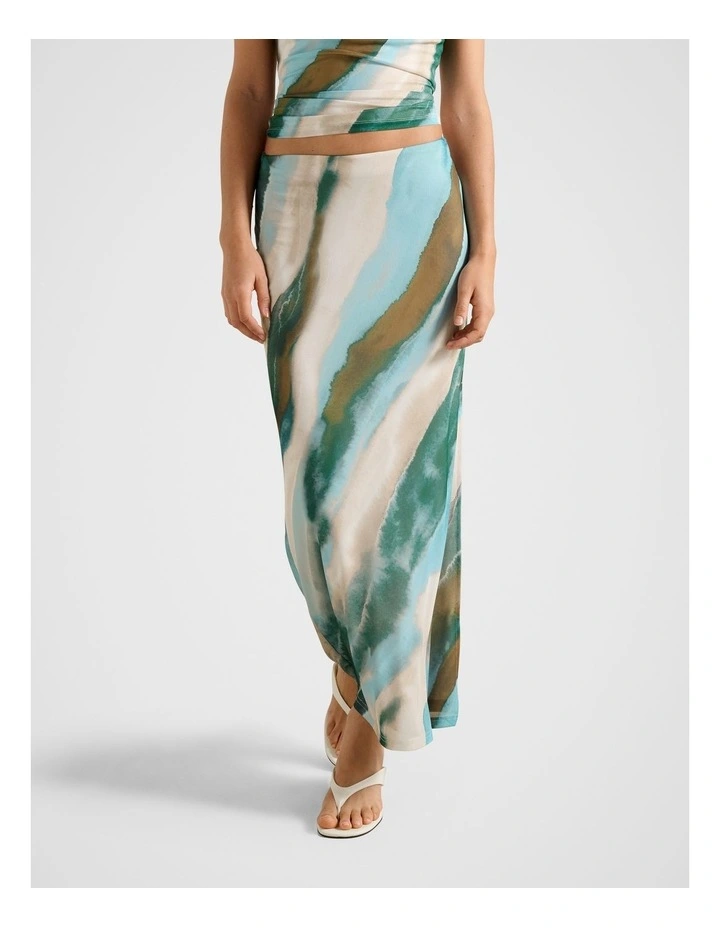 Mia Mesh Maxi Skirt in Multi image 1