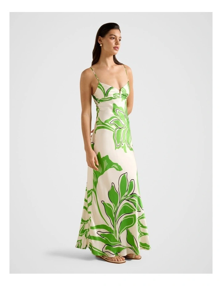 Sloane Printed Satin Maxi Dress in Multi image 3