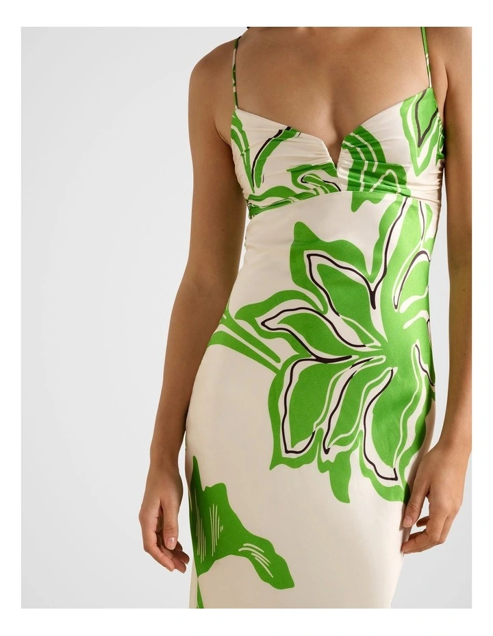 Sloane Printed Satin Maxi Dress in Multi image 4