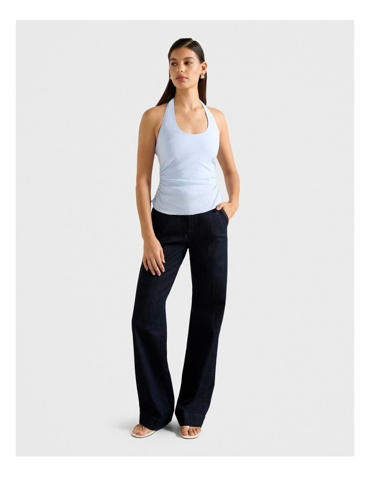 Shelby Halter Neck Top in Blue image 5