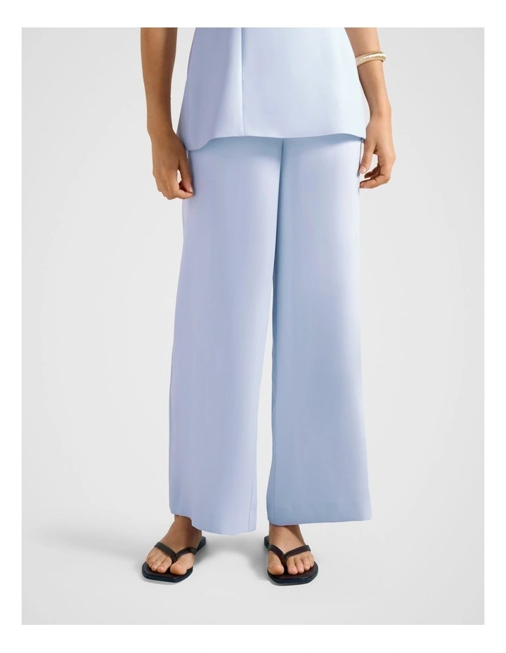 Evelyn Elastic Wide Leg Pants in Blue image 1