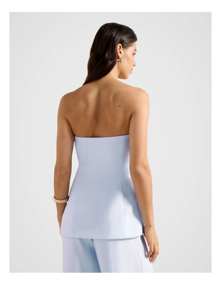 Enya Strapless Top in Blue image 2