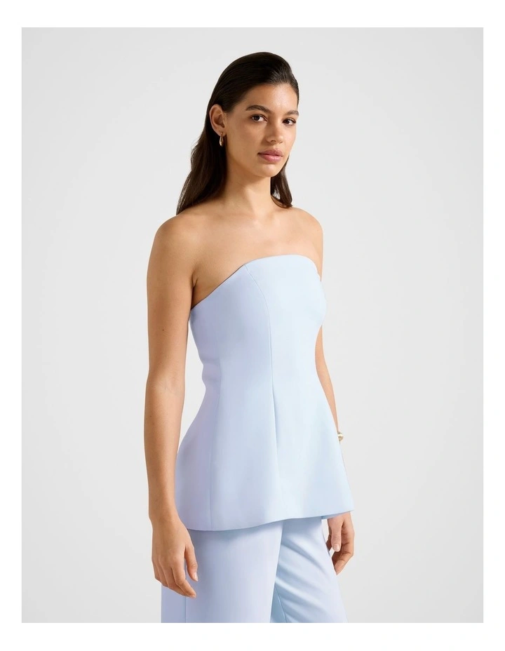 Enya Strapless Top in Blue image 3