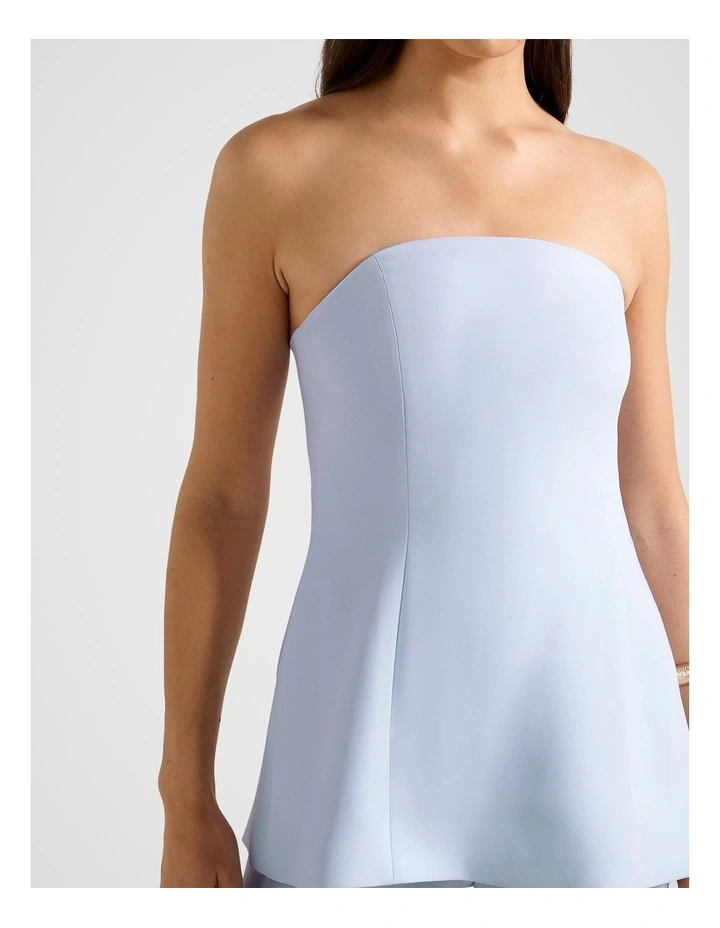 Enya Strapless Top in Blue image 4