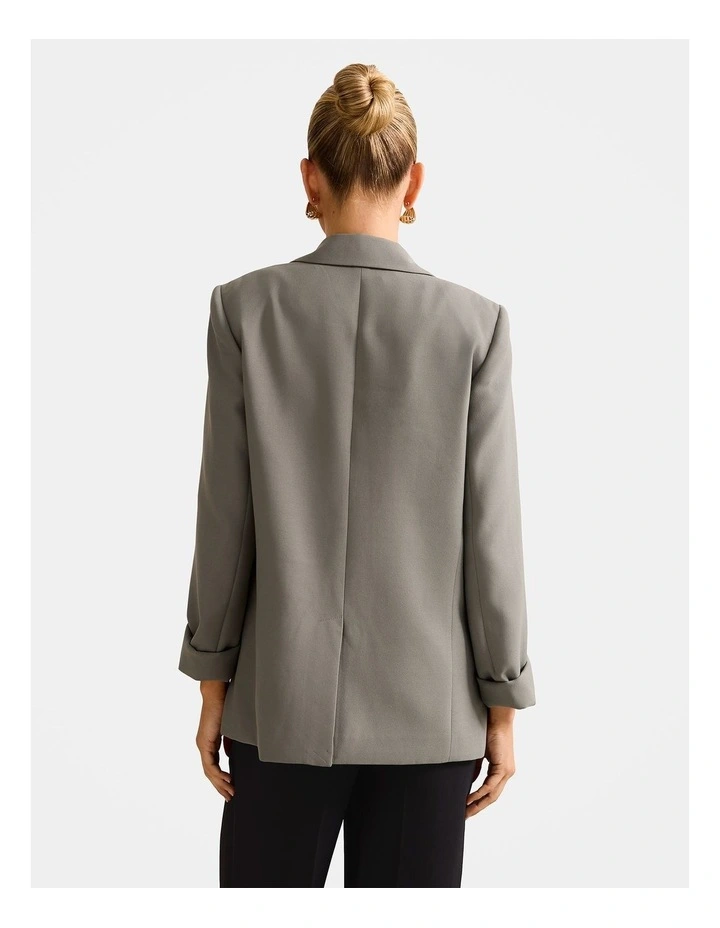 Dylan Boyfriend Blazer in Green image 2