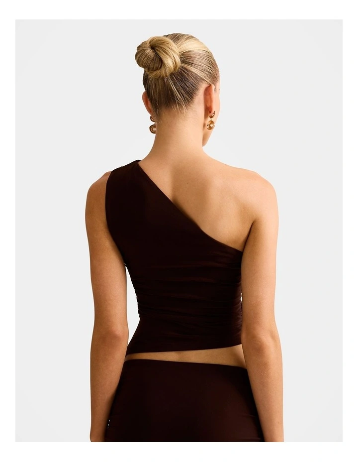 Jemma Hardware Waist Top in Chocolate image 2
