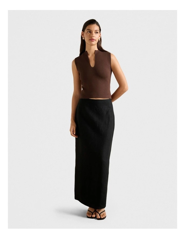 Catalina Structured Top in Brown image 5
