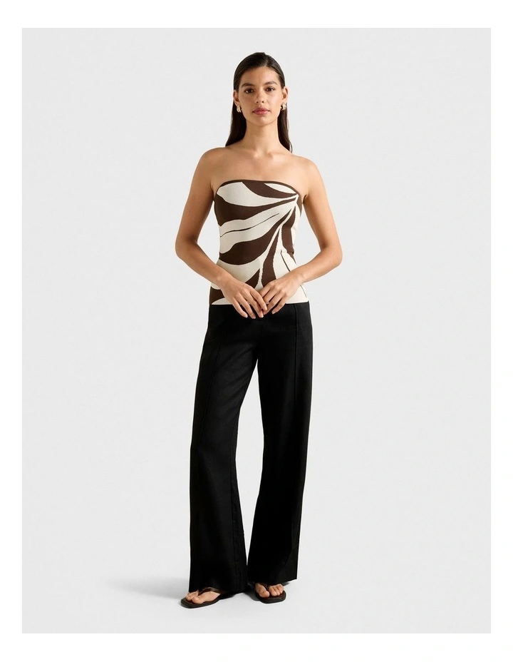 Natalia Knitted Bandeau Top in Brown image 5