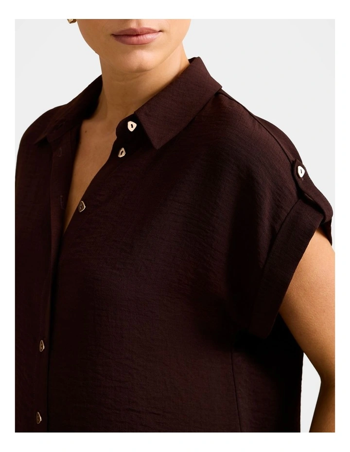 Zadie Short Sleeves Shirt in Brown image 4