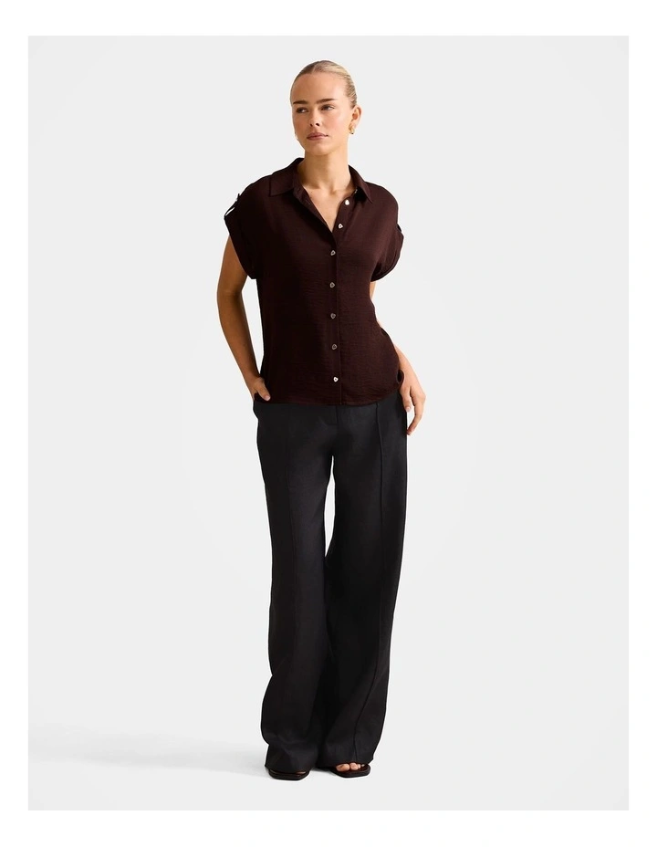 Zadie Short Sleeves Shirt in Brown image 5