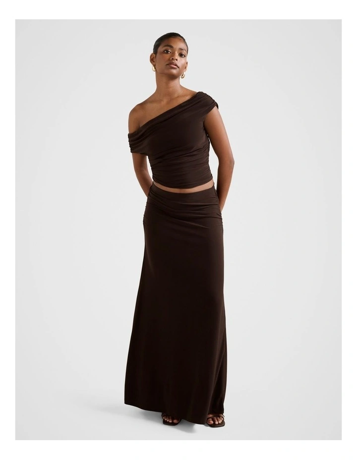 Mimi Off Shoulder Top in Chocolate image 5