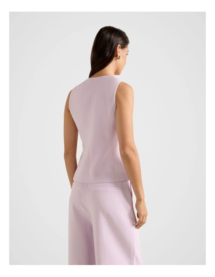 Rhylee High Neck Waistcoat in Purple image 2