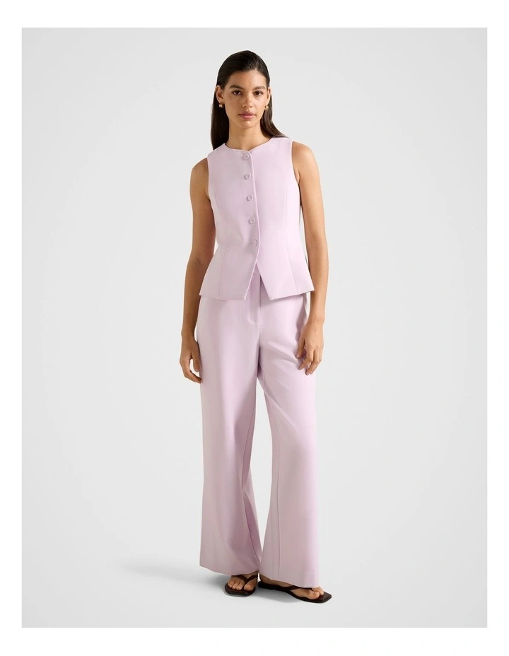Rhylee High Neck Waistcoat in Purple image 5