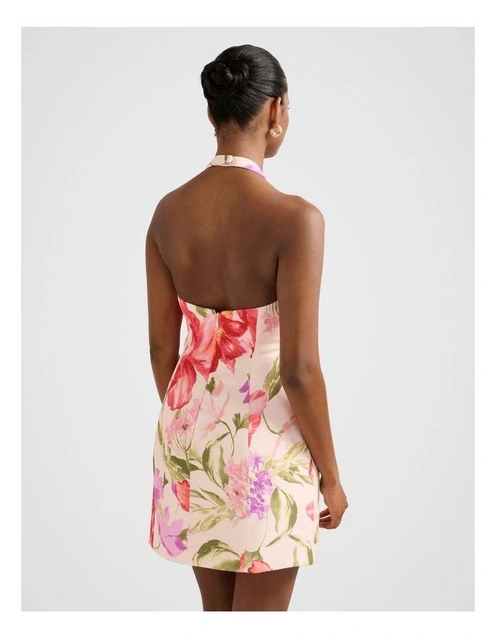 Esther Halter Neck Mini Dress in Multi image 2